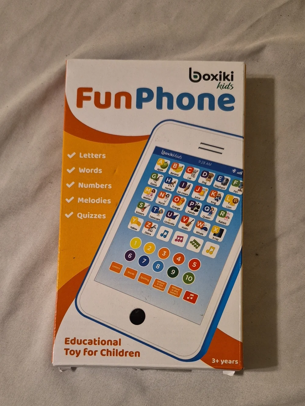Boxiki Kids FunPhone Educational Tablet Toy - White & Blue